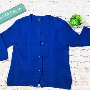 Jones NY Chunky Knit Cardigan Sweater Top XL